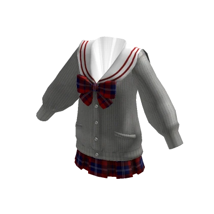 ✨ High school preppy uniform sweater dress