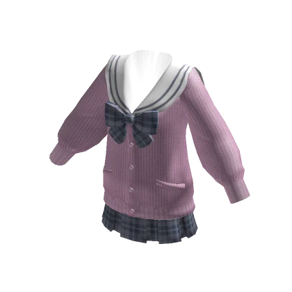 ✨ High school pink preppy uniform sweater dress