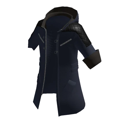 Blue demon hunter trench coat