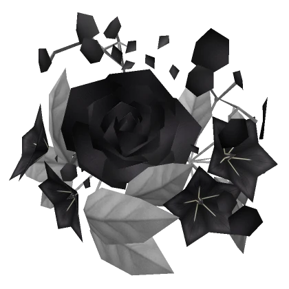 Black Silver Flower Headpiece