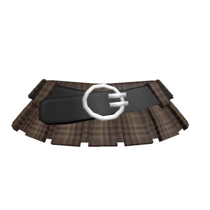 💟Chibi Doll Y2K  Brown plaid preppy skirt