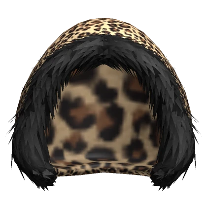 Fur Lined Leopard Winter Hood