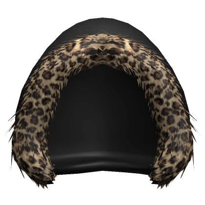 Leopard Fur Lined Winter Hood