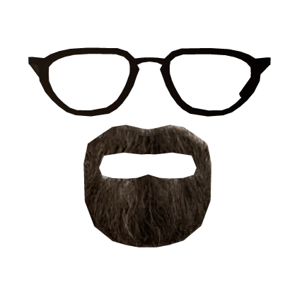Walter Glasses and Beard White Brown Goatee