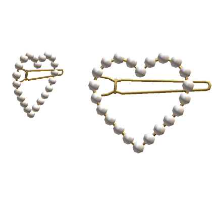 Pearl Heart Hair Clips