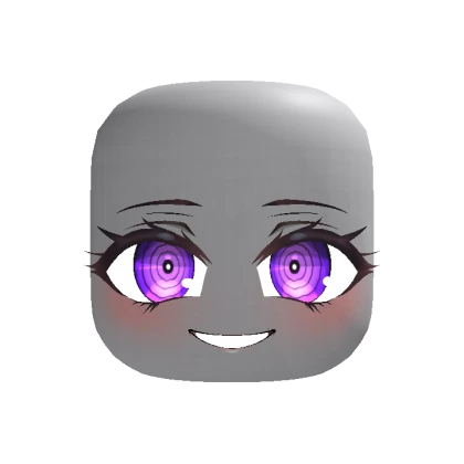 Creepy Anime Face - Purple