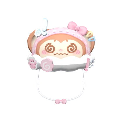 Kawaii Monkey Dango Fluff Hat