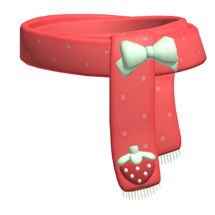 ♡ 1.0 strawberry scarf (red)