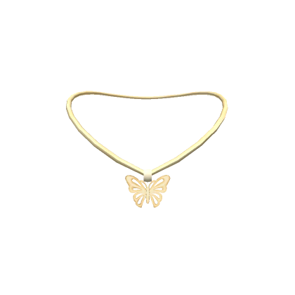 gold cute trendy preppy butterfly necklace