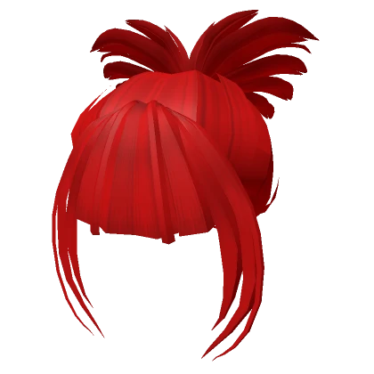 Heart Punk Ponytail Red