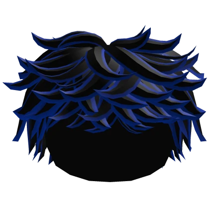 Black and Blue Messy Hair