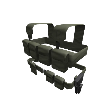 Tactical military belt with chest rig