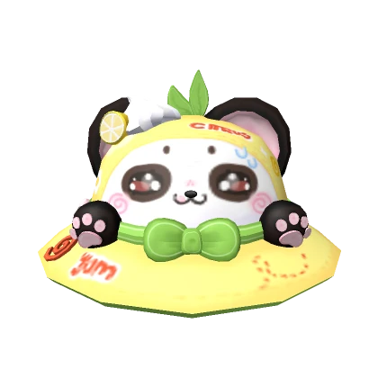 Kawaii Citrus Lemon Panda Bucket Hat