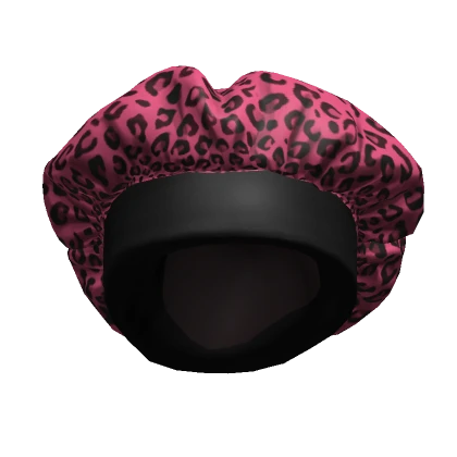 Hair Bonnet v2 Pink Leopard