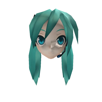 Miku Blue Anime Head