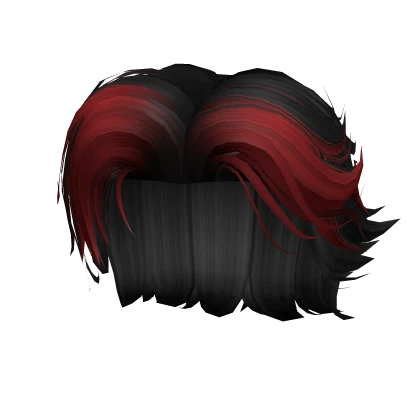 Two-Tone Windswept Hair in Black & Red