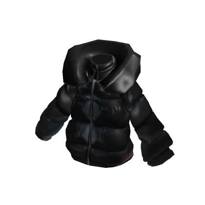 Black Glossy Puffer Jacket