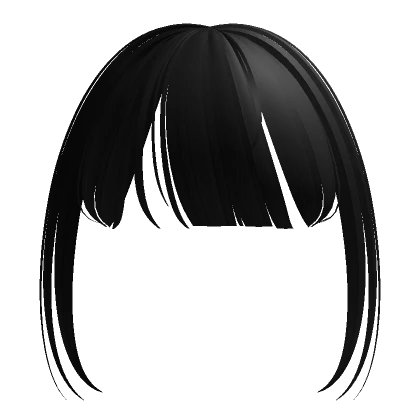 ♡ black anime bangs