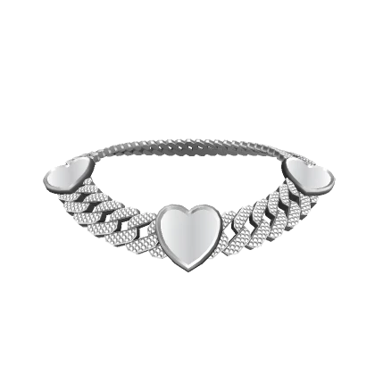 SG| Sadity Silver Heart Cuban Link