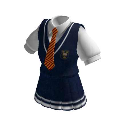 ✨ University high school vest tie uniform girl