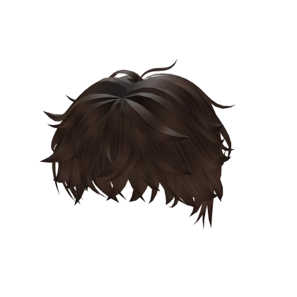 💯 Fluffy Messy Emo Boy Hair (Brown)
