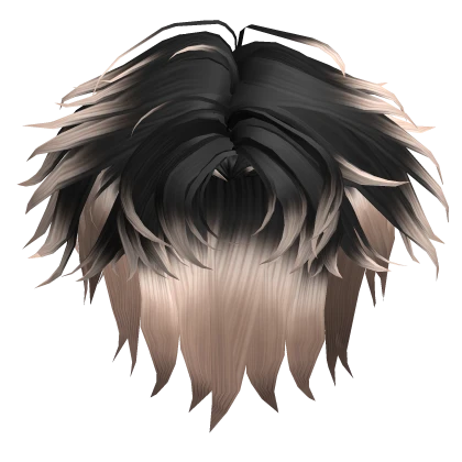 Anime Parted Hair in Black&Blonde