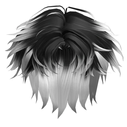 Anime Parted Hair in Black&White