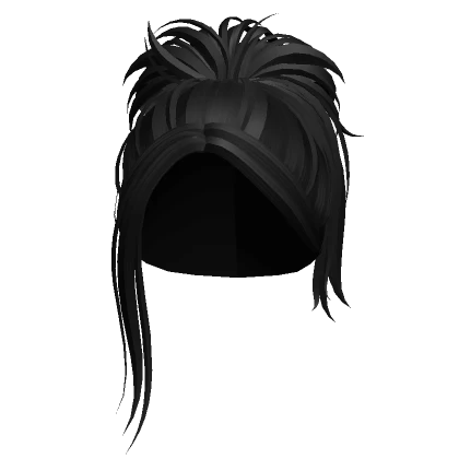 Preppy Loose Messy Sleepy Bun (Black)