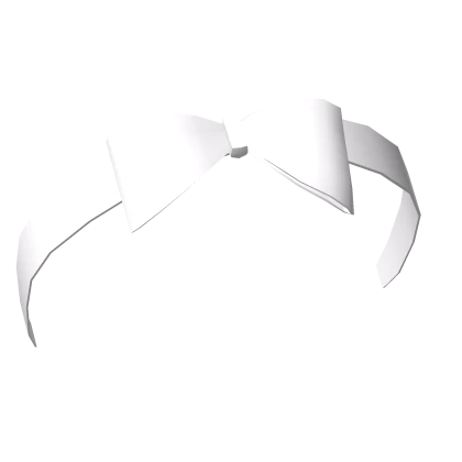 Headband Bow in White