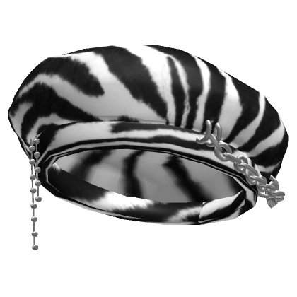 Zebra Chained Beret