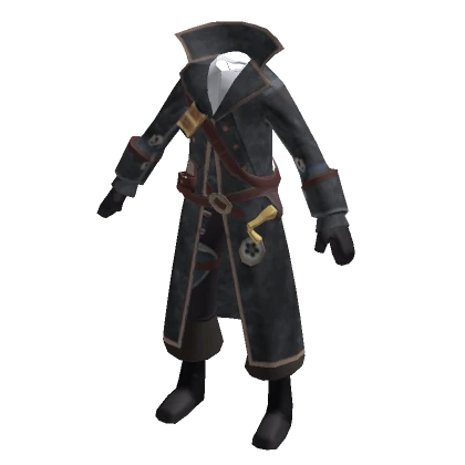 Black Pirate Outfit With Coat