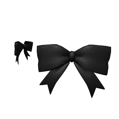 ♡ black bows