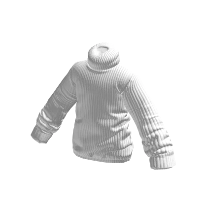 Oversized White Turtleneck Sweater