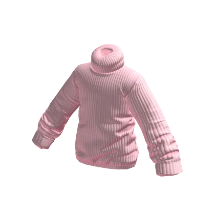 Oversized Pink Turtleneck Sweater