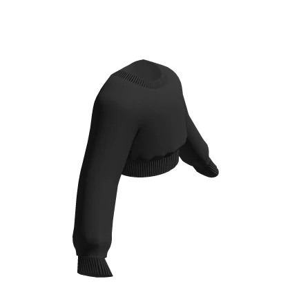 Y2K Black Cropped Slouch Sweater Sweatshirt