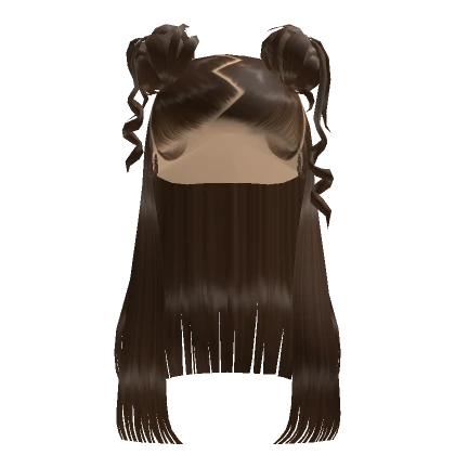  Messy Pigtail Buns Silk Press In Brown