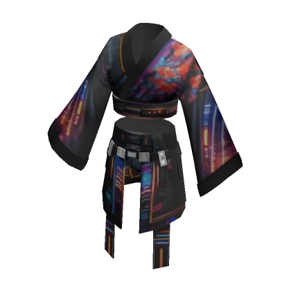 Dark Metallic Colours/Two Piece Kimono 