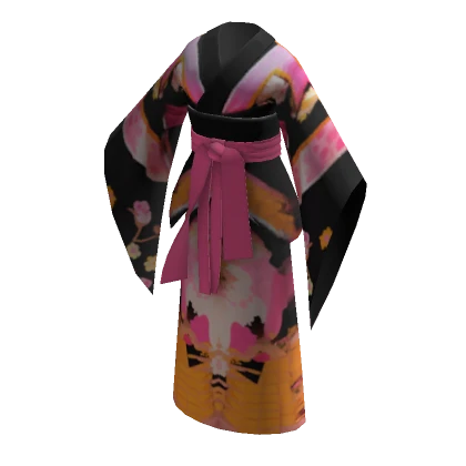 Pink/Black/Orange Kimono