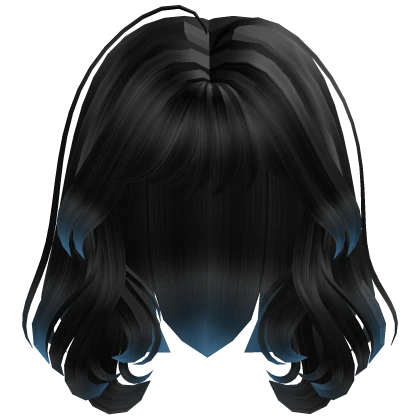 short cute black to blue hair