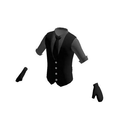 Gray Shirt & Formal Black Vest w/ Gloves