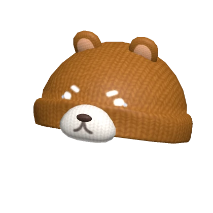 🍀Cute Bear Knit Beanie (Brown)