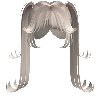 platinum blonde wispy layered fairy pigtails hime