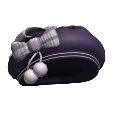 Purple Hair Beret with Bow