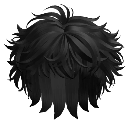 Stylish Fluffy Anime Hair in Black