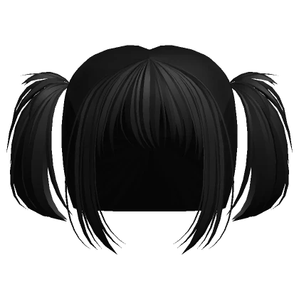 † messy anime vampire pigtails black