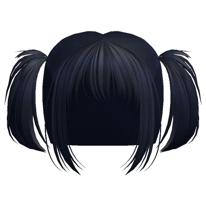 † messy anime vampire pigtails dark blue