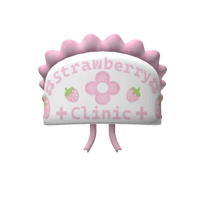 ♡ Cutesy pink strawberry clinic nurse hat ♡