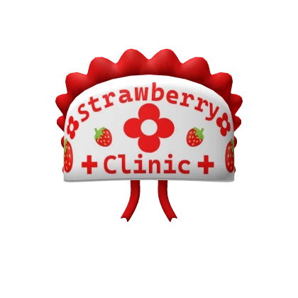 ♡ Cutesy red strawberry clinic nurse hat ♡
