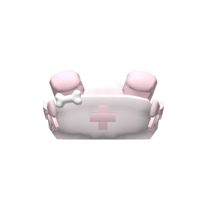 𐂯 kawaii baby pink puppy nurse hat 