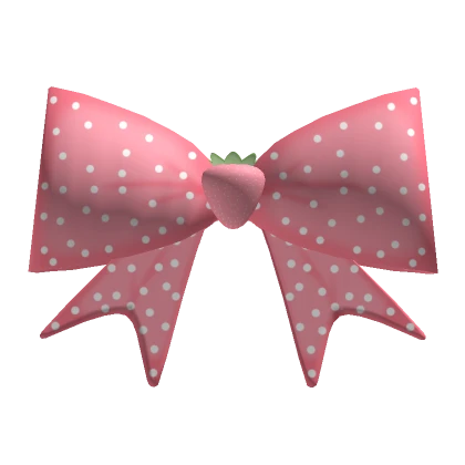 strawberry kawaii bow in pink